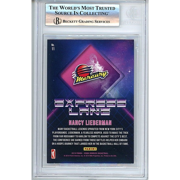 Nancy Lieberman Phx Mercury Autographed '19 Donruss WNBA Basketball Card Beckett - Picture 2 of 4